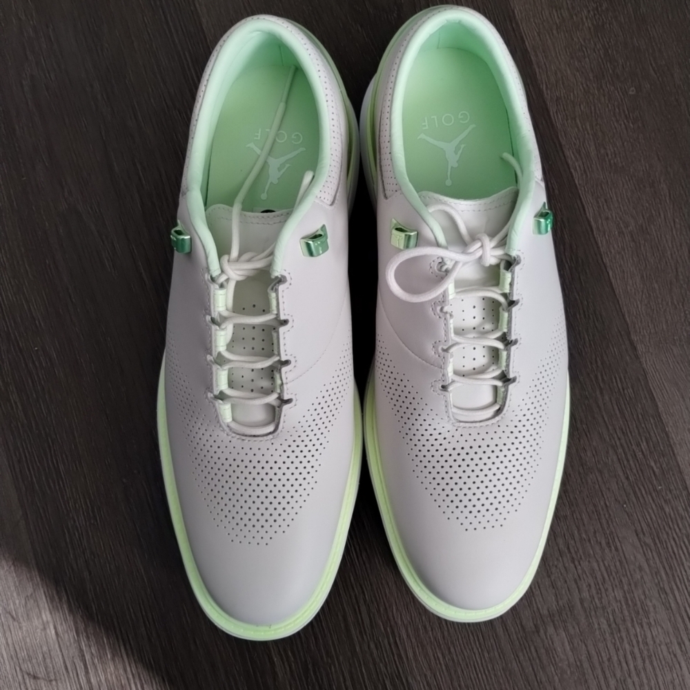 9.5 Or 10.5 Nike Jordan ADG 4 Golf Shoes Cleats Phantom Barely Volt DM0103-003 - Picture 5 of 11
